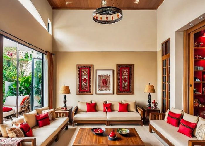 बैठक कोठा __ Elegant Nepali-Inspired Living Room Design __ Interior Design Nepal __